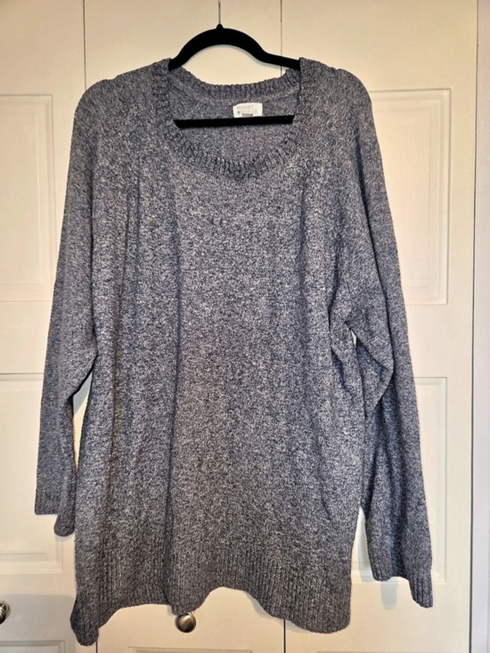 Market & Spruce Blue Gray Crew Neck Sweater Size 3X